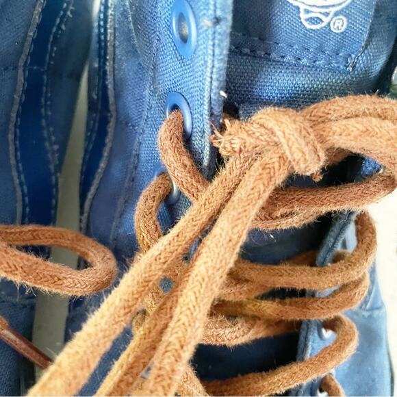 Vans Blue Lace Up Sneaker Men 7 and Women 8.5 - Picture 4 of 10
